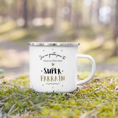 Meilleur Parrain & Marraine – Mugs Émaillés