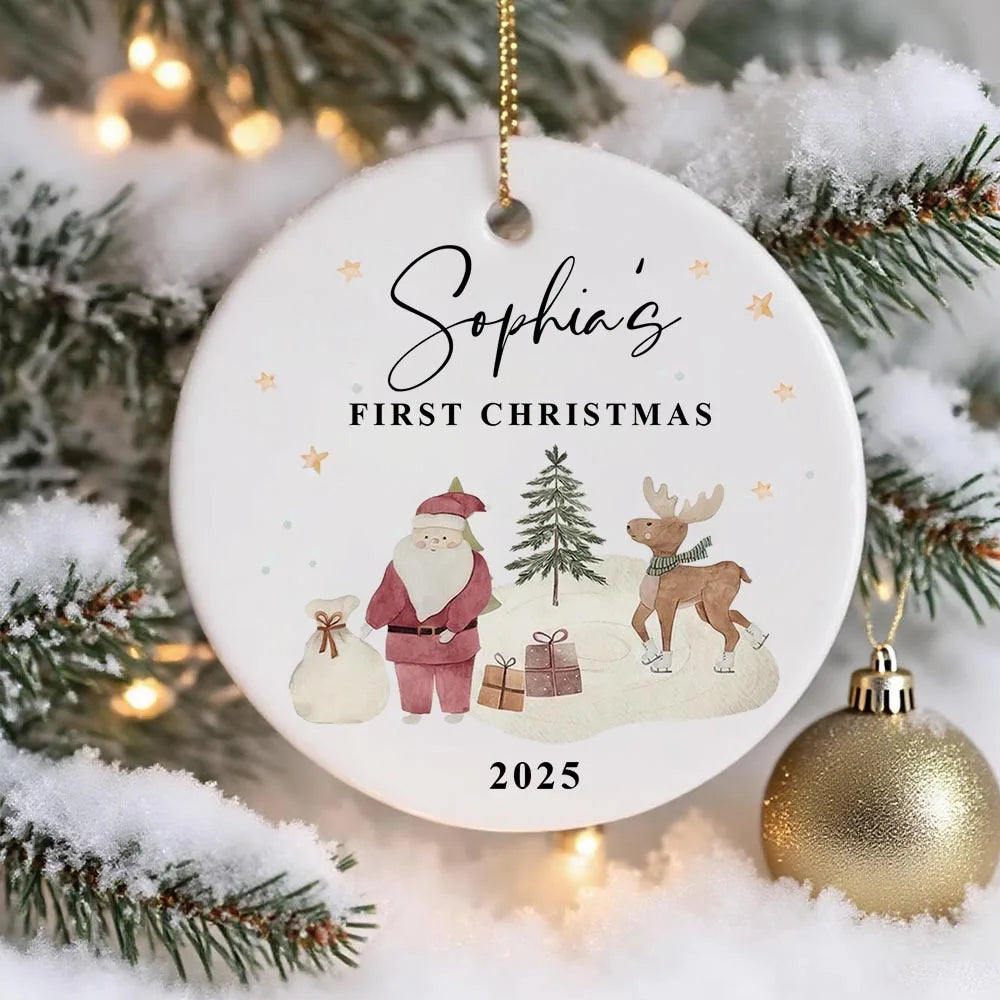 Boule de Noël Personnalisée – Premier Noël de Bébé